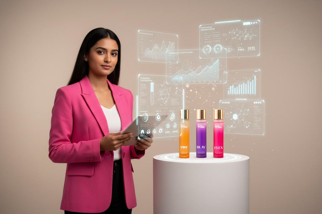 ISO-certified perfume longevity test report showing VOC analysis, projection and sillage results